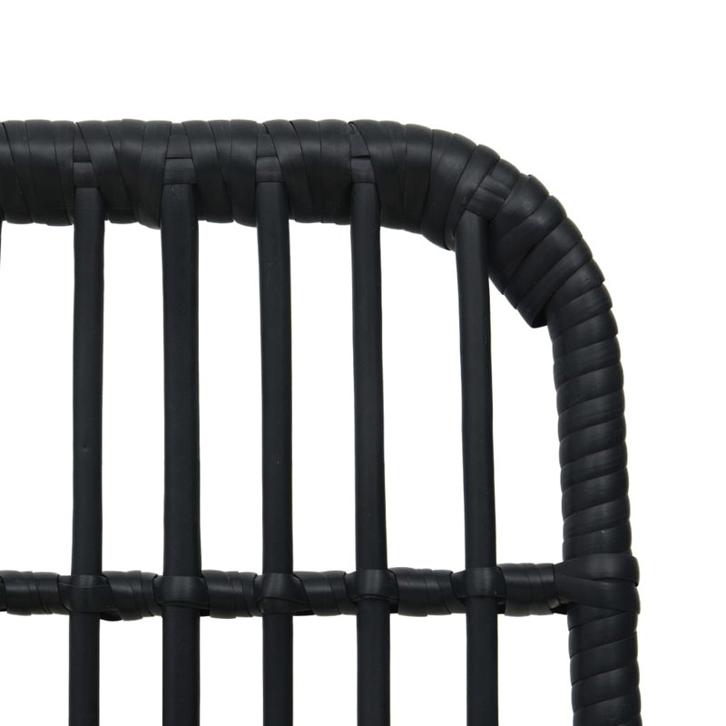 Susie 2 Seater Rattan Conversation Set, Black