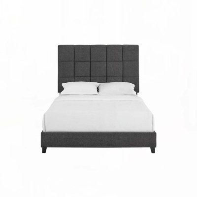 Lit plateforme tapissier Boucle