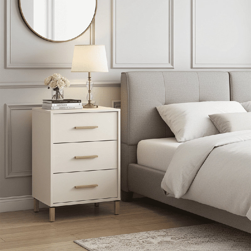 Riol 48cm W Manufactured Wood Bedside Table