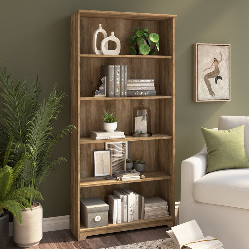 Tall 5 Shelf Bookcase in Reclaimed Pine, Reclaimed Pine