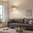 74.5" Rattan Arced Floor Lamp with Foot Switch