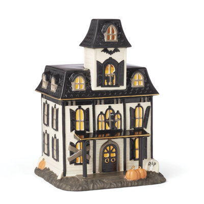 Figurine rétro rétro illuminée de maison d'Halloween