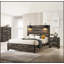 Mobilier de chambre à coucher rustique en bois contemporain avec cinq tiroirs de rangement spacieux et une finition brune riche pour les maisons modernes