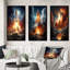 «Rocketship Celestial Dreams», 3 pièces sur toile-1944110950-1944110951