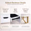 White Wall-Mounted Dressing Table with Glass Inset Panel and Jewellery Drawer