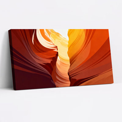 «Desert Canyon», paysage abstrait, reproduction d'art sur toile tendue sur toile, ensemble de 1