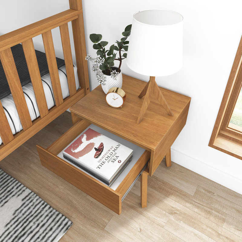  Brubaker Solid Wood Nightstand, Pecan