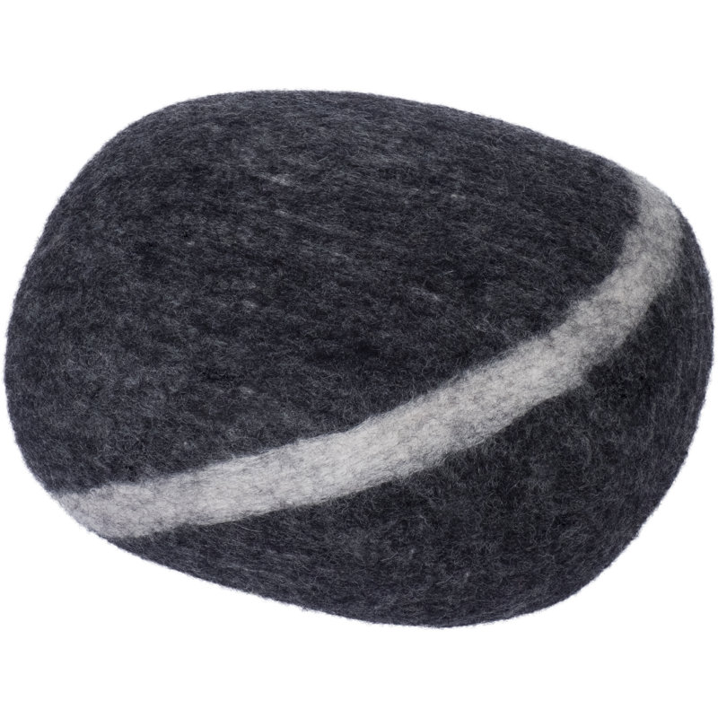Alwin 30cm Wide Oval Pouffe Ottoman, Anthracite
