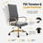 Humairaa Leather Office Chair – Executive Task Chair with Swivel, Adjustable Height & Gold Base for Home Office or Conference Room-325982887