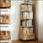 5 Tier Rotating Bookshelf, 360° Display Spinning Bookshelf with Wheels, Rotating Bookshelf Tower-1272816074