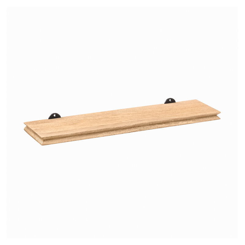 Irie Handcrafted Solid Mango Wood Floating Shelf, 1'' H x 24'' W x 6'' D, Natural