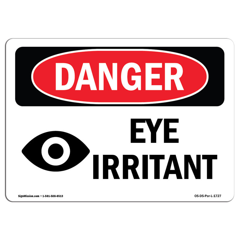 Enseigne oculaire irritante en aluminium 12 x 18, H 18 po x l 24 po x P 0,1 po