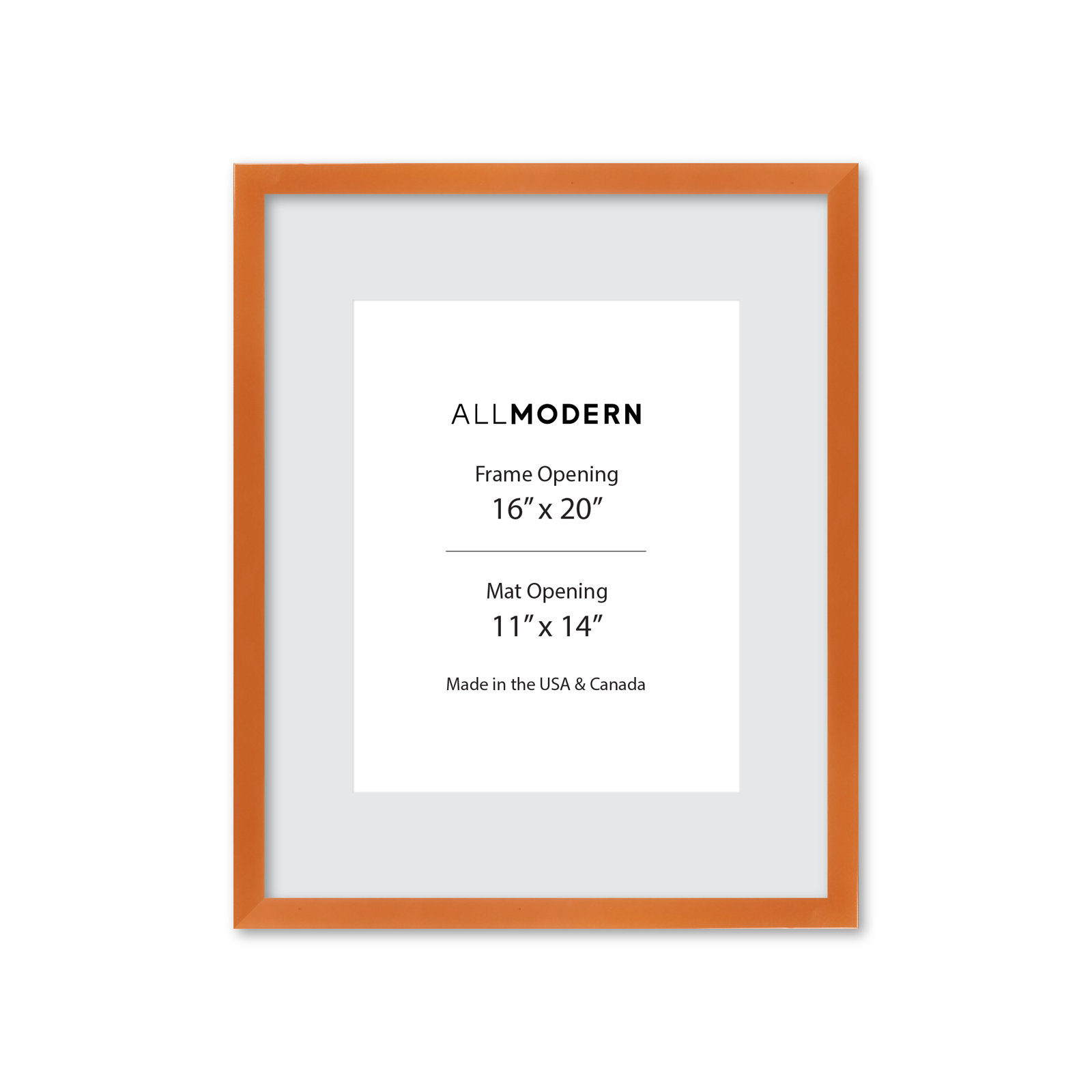 Williston Solid Wood Picture Frame with Mat, 17.75" W x 21.75" H, Polished Gold, Yes