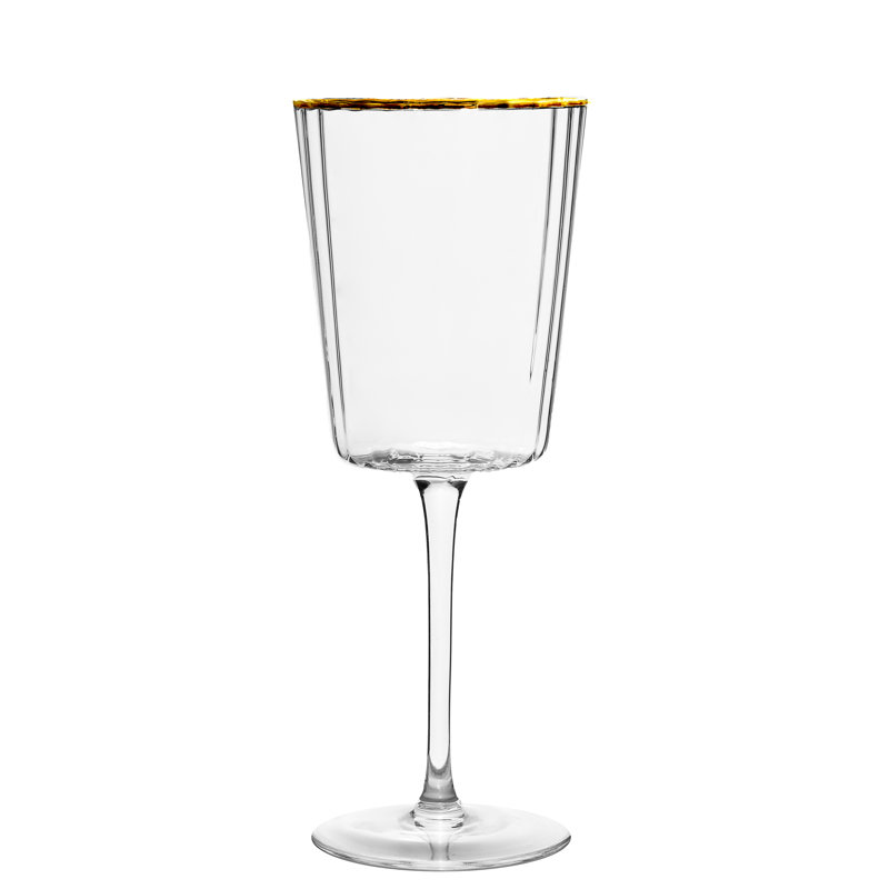 10 verres à vin rouge à rebord doré 10 Strawberry Street Grace