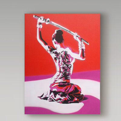 « samurai femme », reproduction d’impression sur toile tendue