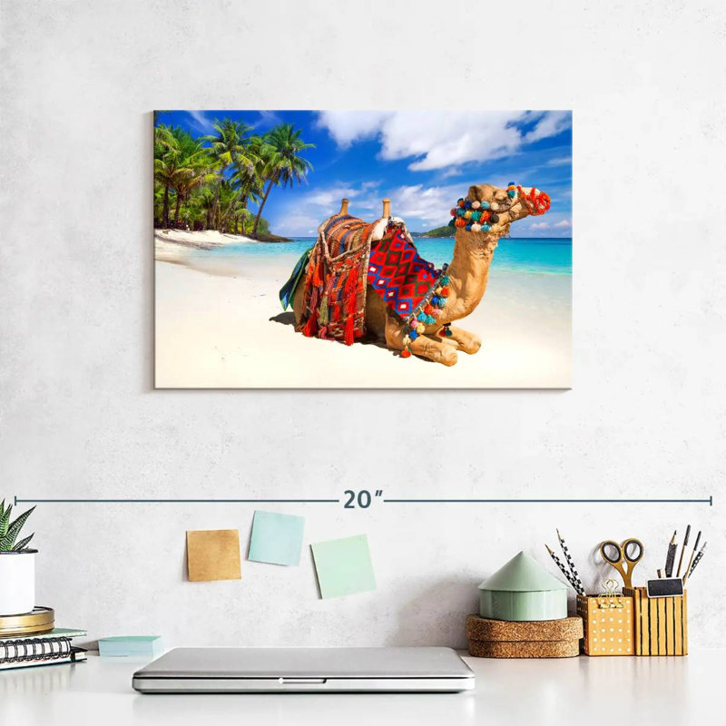 Beach Camel, 8" H x 12" W