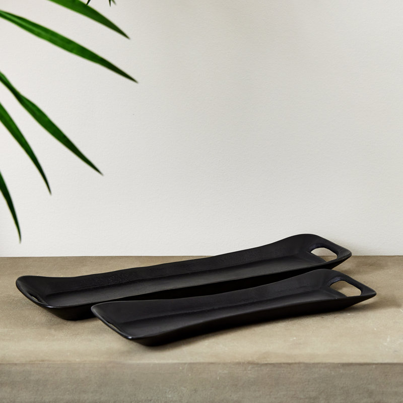 Aluminum Decorative Tray, Black