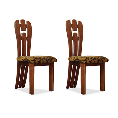 Ensemble de 2 chaises d'appoint 22,44 po à dossier brun uni