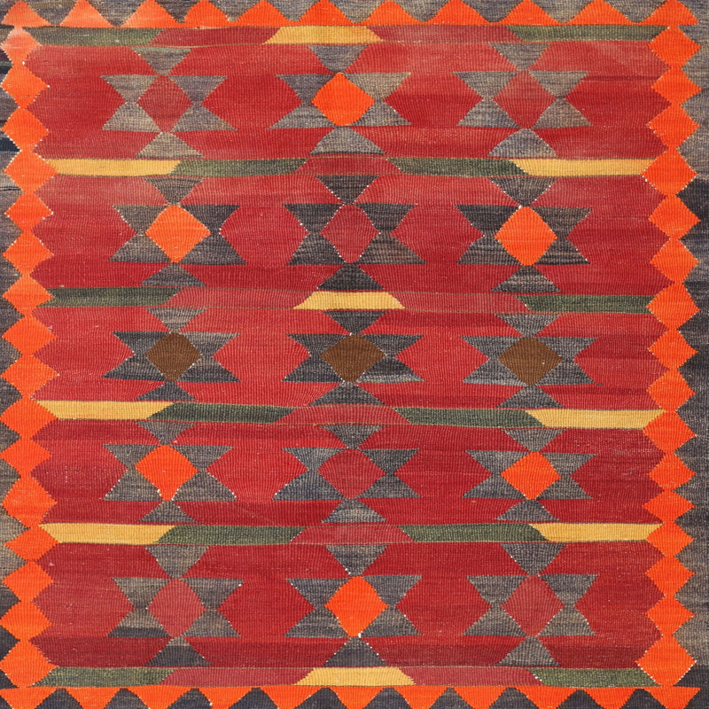 Tapis rouge à motif sud-ouest, Carré 4 pi