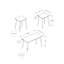 Ensemble de table, ensemble de 3 pièces, décor, café, bout, salon, noyer foncé, contemporain, moderne-1527517367