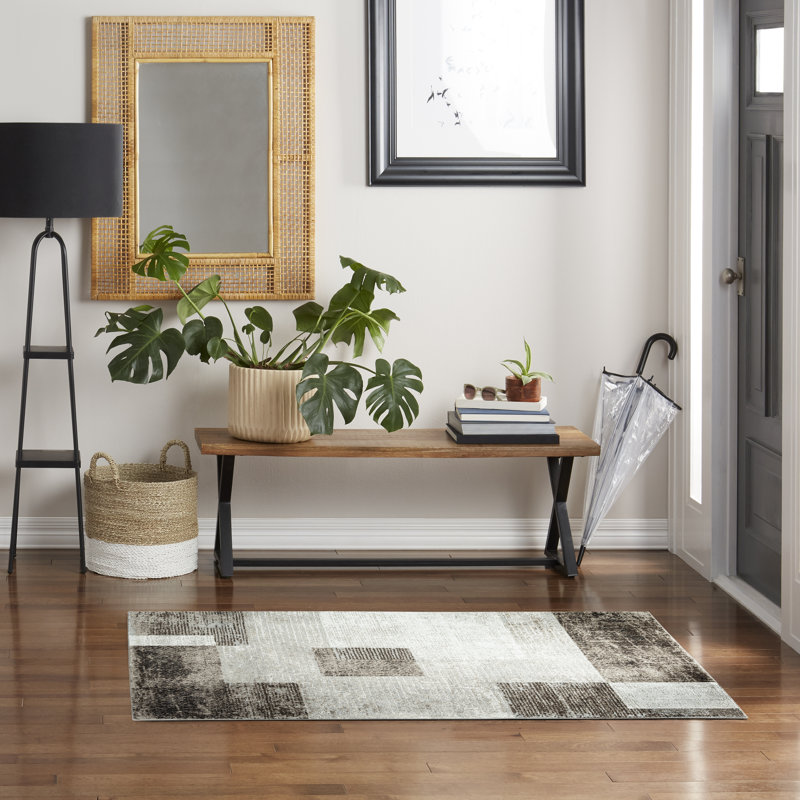 Tapis géométrique lavable à la machine Patrizi, Rectangle 6 pi 6 po x 9 pi 2 po