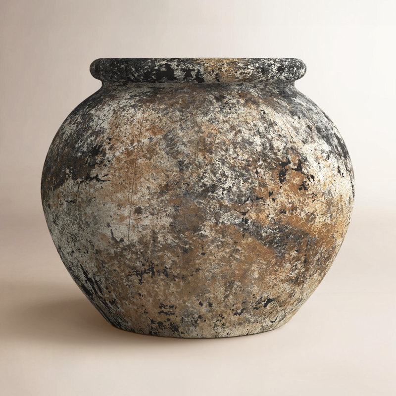 Zera Terracotta Table Vase, 9.84" H x 11.81" W x 11.81" D