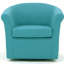 Fauteuil demi-tonneau pivotant en polyester 30,5 po Anstett-267701723