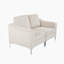 Canapé modulaire modulaire à deux places, canapé modulaire en velours côtelé, beige