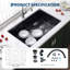 Évier de cuisine à encastrer à une cuve de 66 cm (26 po), profondeur de 25 cm (10 po), en acier inoxydable 304, à poser sur le dessus.