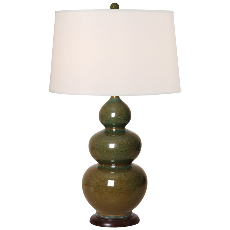 Loftin Ceramic Table Lamp, 30" H x 8.5" W x 8.5" D, Amazon Green