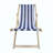 Populus Wood Sling Chair Stripe Broad Folding Chaise Lounge Chair-2PCS