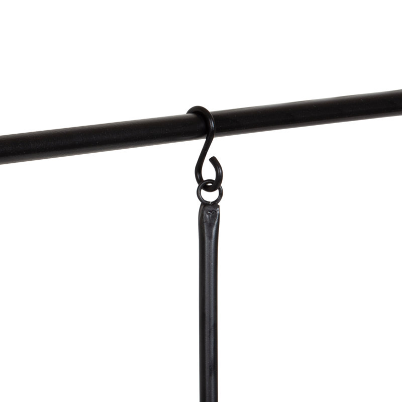 Ensemble de 2 pots à fleurs suspendus en métal Clemensia, Noir