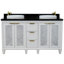Ensemble de meuble-lavabo double 61 "avec miroir Schreck-244746514-244746513