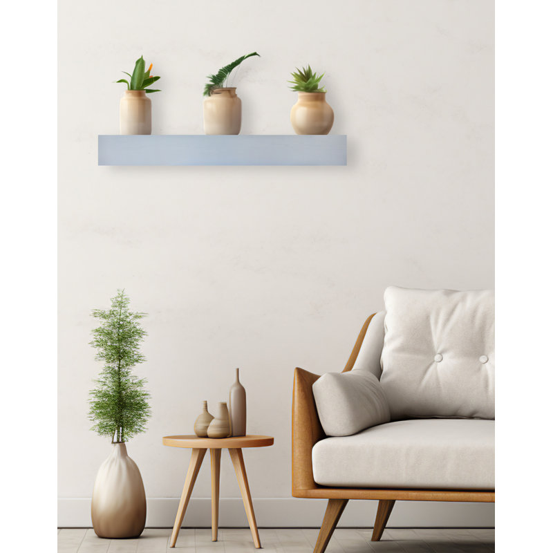 Chierika Oak Accent Shelf, Gray, 4" H x 32" W x 8" D