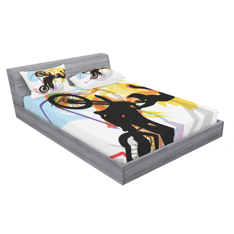 Microfiber Sheet Set, Queen Sheet Set with Fitted Sheet