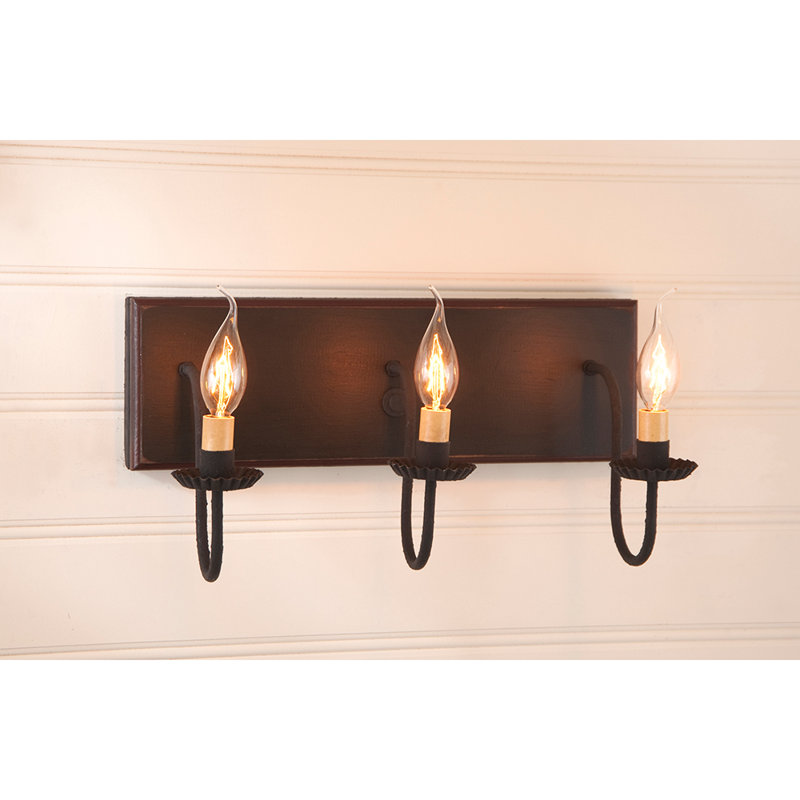 Killian 3 - Light Dimmable Vanity Light, Sturbridge Black with Red