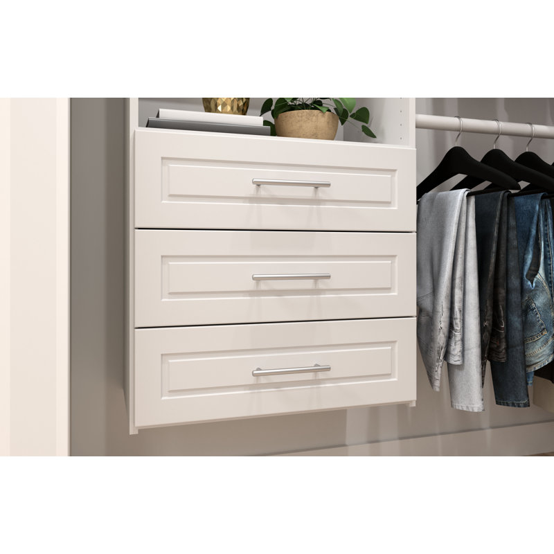 Tiroir en bois manufacturé Nala, Blanc
