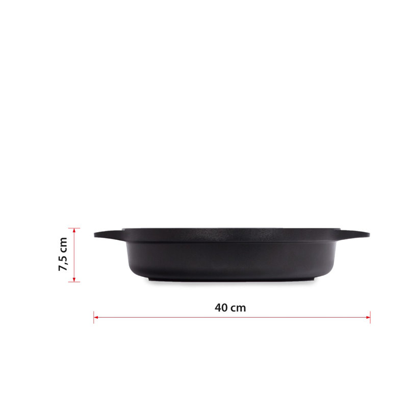 Valira Non-Stick Aluminum Round Braiser with Lid, 33.5 cm, 5.5 L