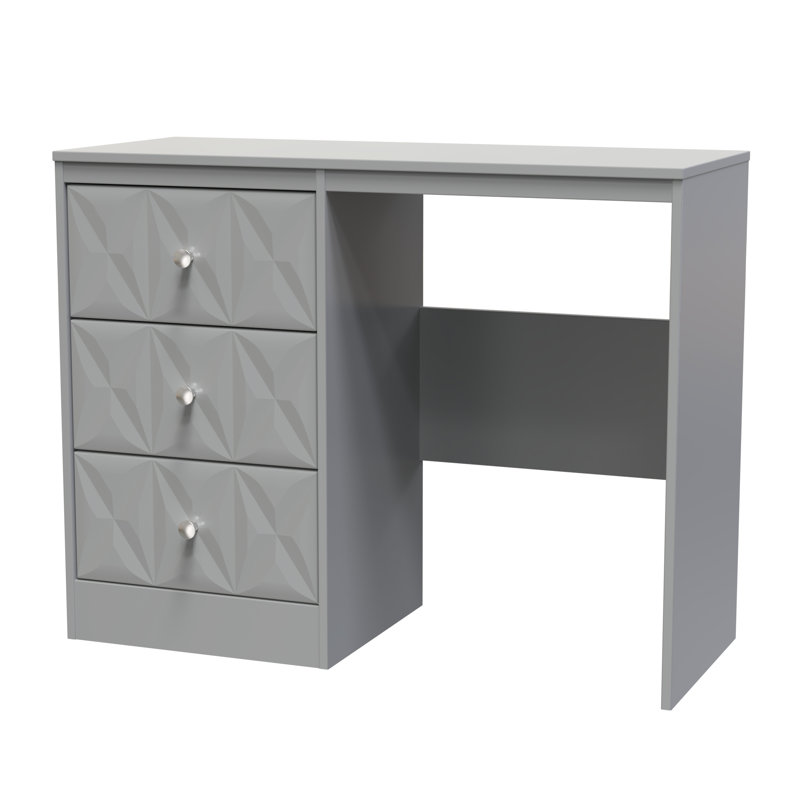 San Jose 3 Drawer Desk/ dressing Table in Dusk Grey (Ready Assembled)