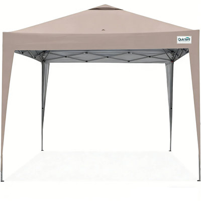 Tente à auvent 10 x 10 po Quictent - Installation instantanée pour 1 personne, portable et compacte, imperméable et résistante aux rayons UV, idéale pour le camping, la plage, les fêtes et les événements extérieurs