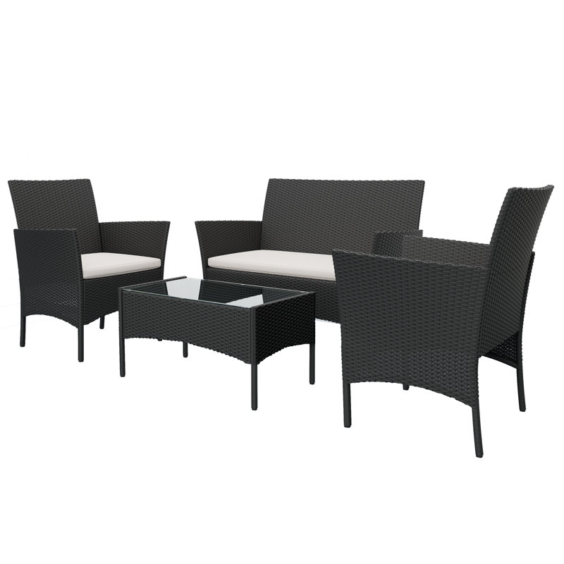 Baranowski 4 Seater Rattan Conversation Set