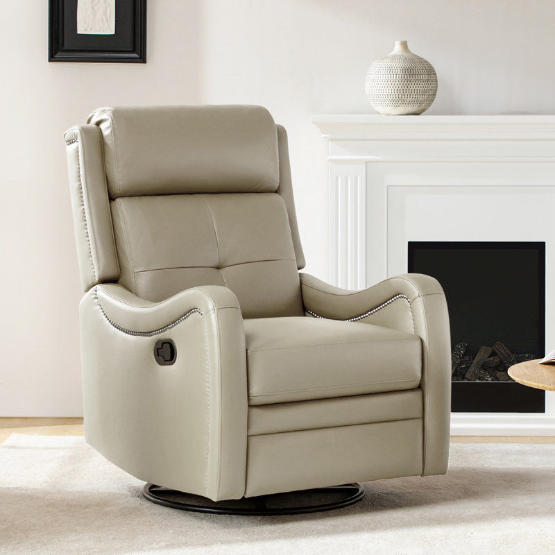 Fauteuil inclinable manuel pivotant de 28,3 po Amaty, Beige