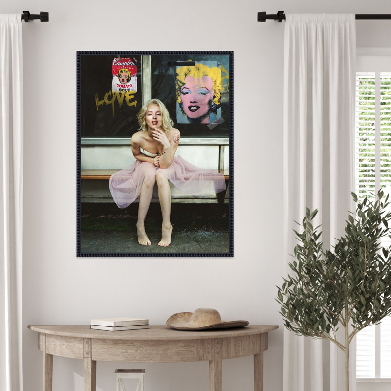 «New Marilyn» par Dikhotomie, reproduction d'art sur toile encadrée, H 30 po x l 23 po