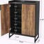 Armoire à chaussures blanche et dorée à 5 niveaux avec motif de losanges-766885186