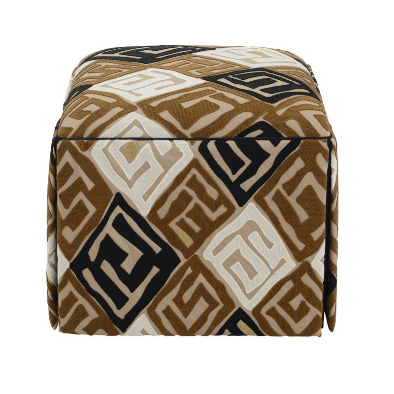Chelsea Square Ottoman, Madagascar Natural