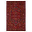 Tapis rouge unique noué à la main 4 pi 4 po x 7 pi 0 po One Of Kind