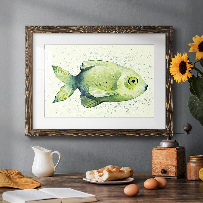 " Speckled Freshwater Fish II ", Walnut, 18" H x 26" W x 1.5" D