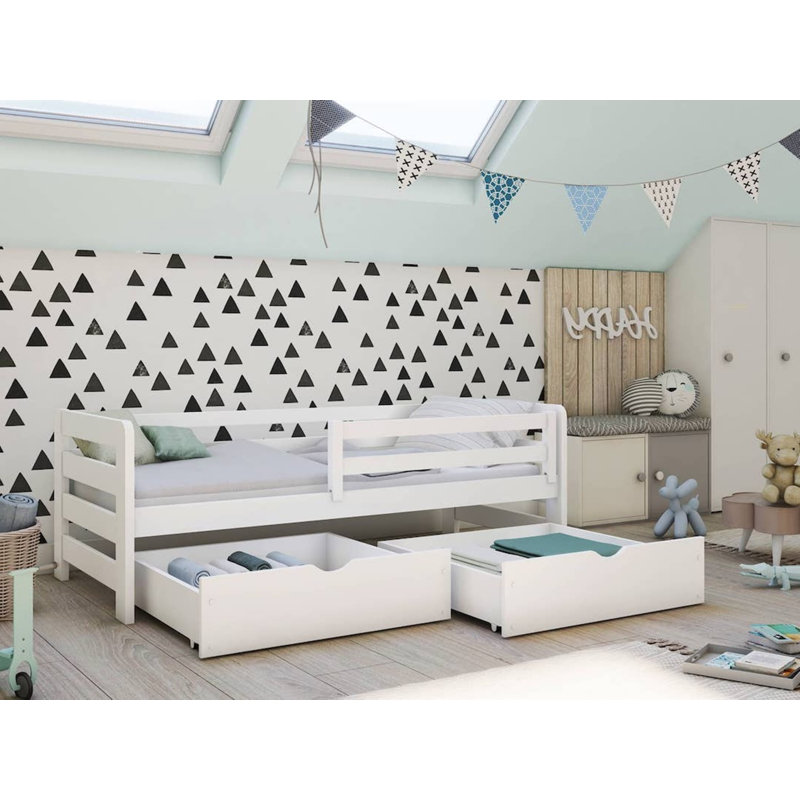 Single (3') 2 Drawer Mate's & Captain's Bed, White Matte
