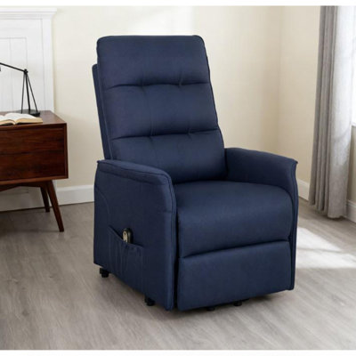 Canapé inclinable en tissu avec télécommande, fauteuil relevable électrique, poches latérales