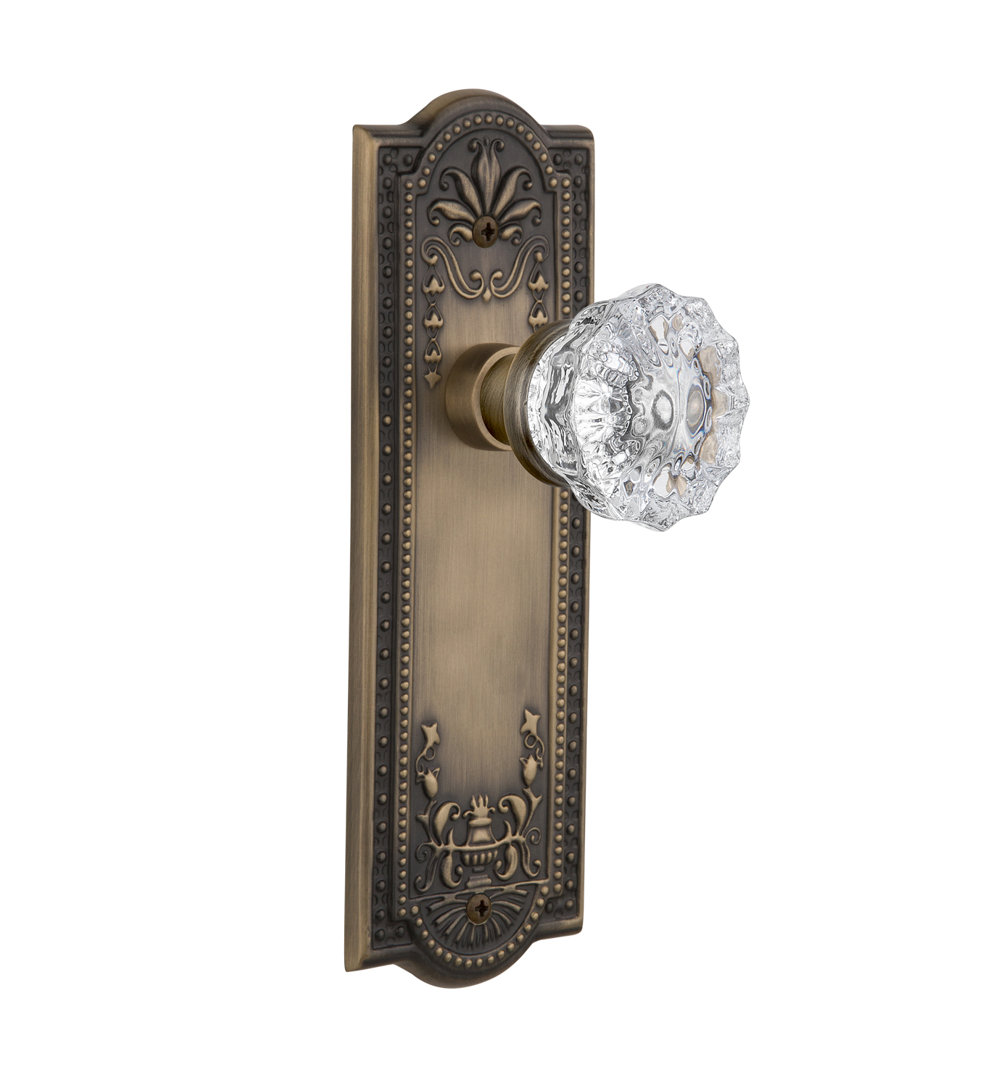 Meadows Plate with Crystal Door Knob Nostalgic Warehouse 